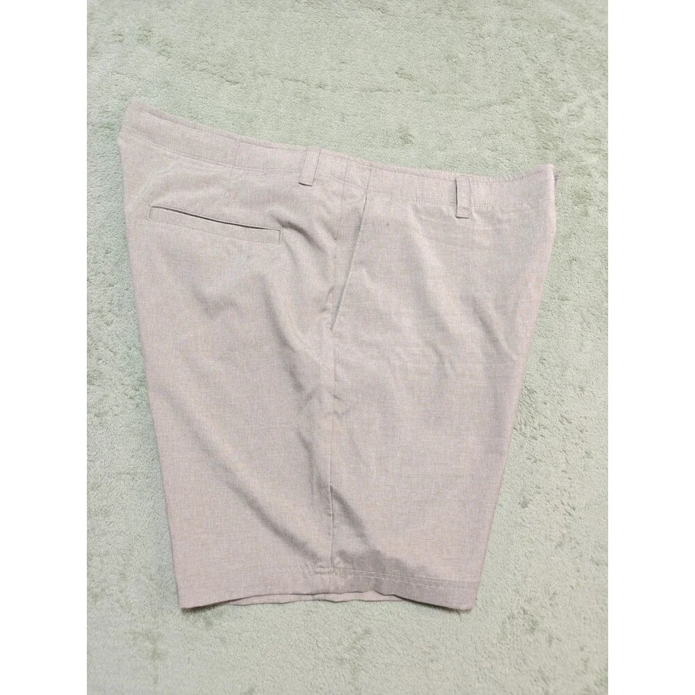 Pro Tour Mens Size 38 Golf Shorts Khaki Heather Stretch Flat Front Lightweight